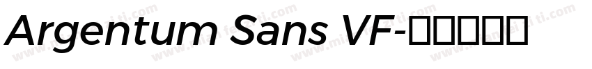 Argentum Sans VF字体转换